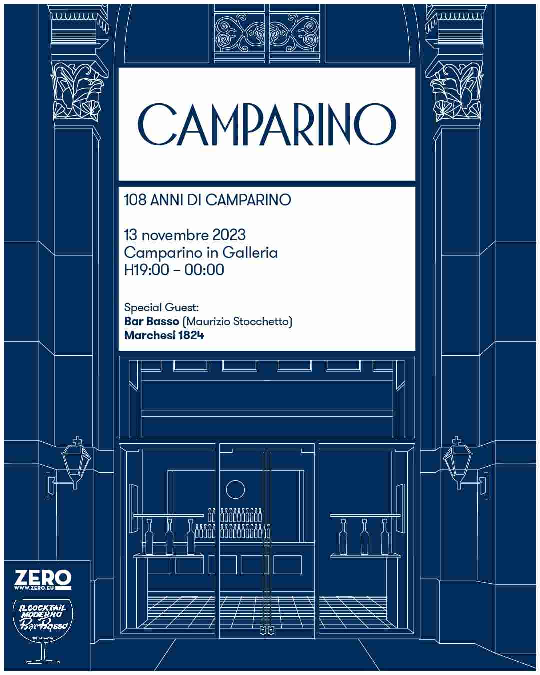 flyer for the 108th birthday of Camparino